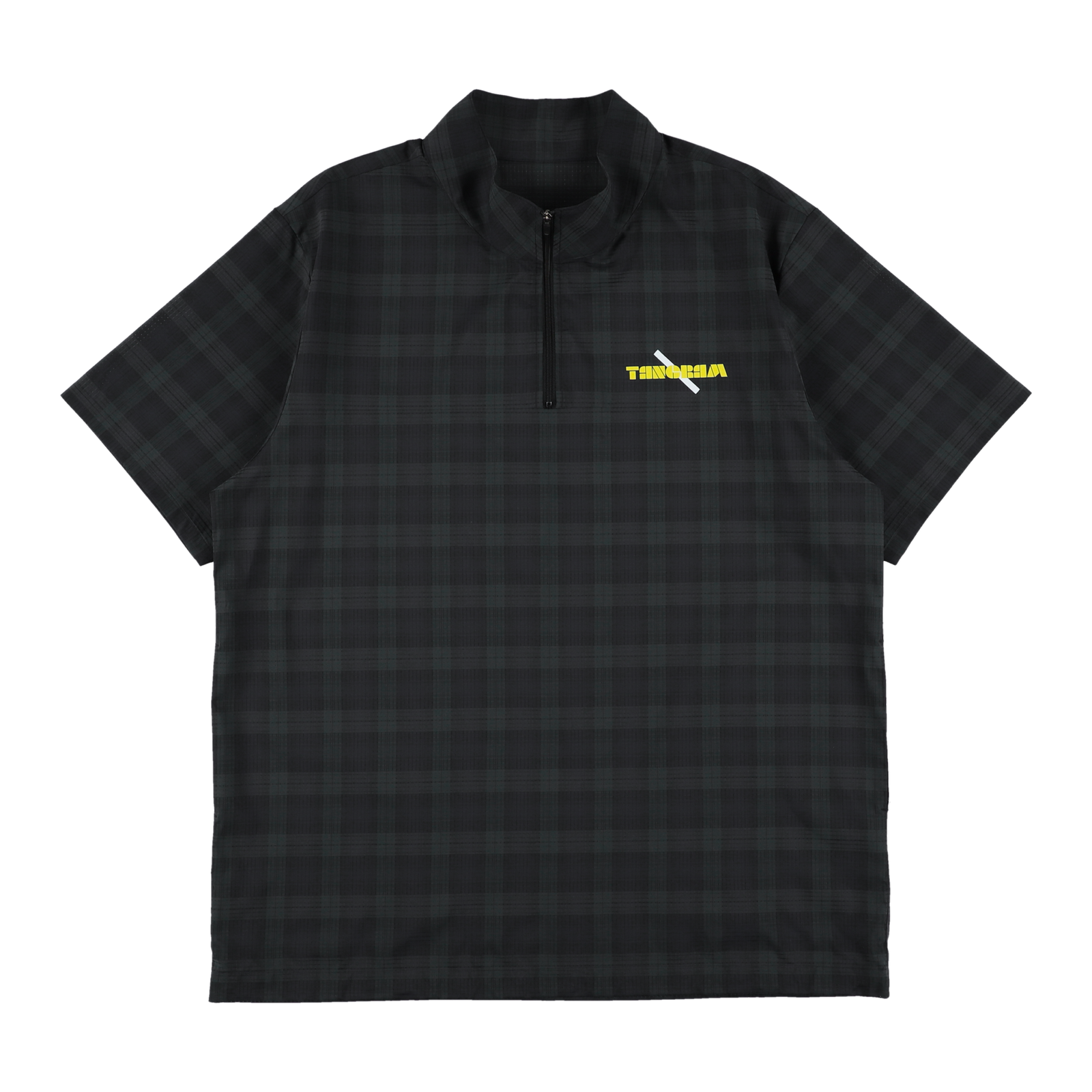 Saturdays NYC × TANGRAM DotAir® HALF ZIP PISTE BLACKWATCH CHECK (PLAID