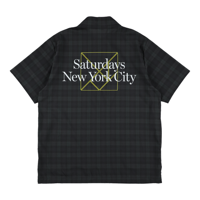 Saturdays NYC × TANGRAM DotAir® HALF ZIP PISTE BLACKWATCH CHECK (PLAID