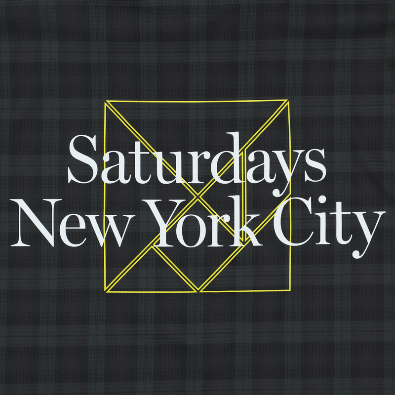 Saturdays NYC × TANGRAM DotAir® HALF ZIP PISTE BLACKWATCH CHECK (PLAID