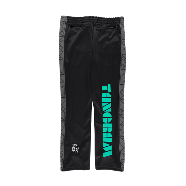 PUZZLE LINE  SQUAD TRACK PANTS SILVER/EMERALD GREEN TGS-MP31