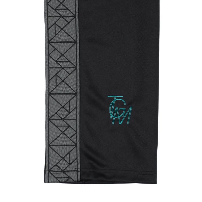 PUZZLE LINE TRACK PANTS BLACK/GREEN TGS-MP31