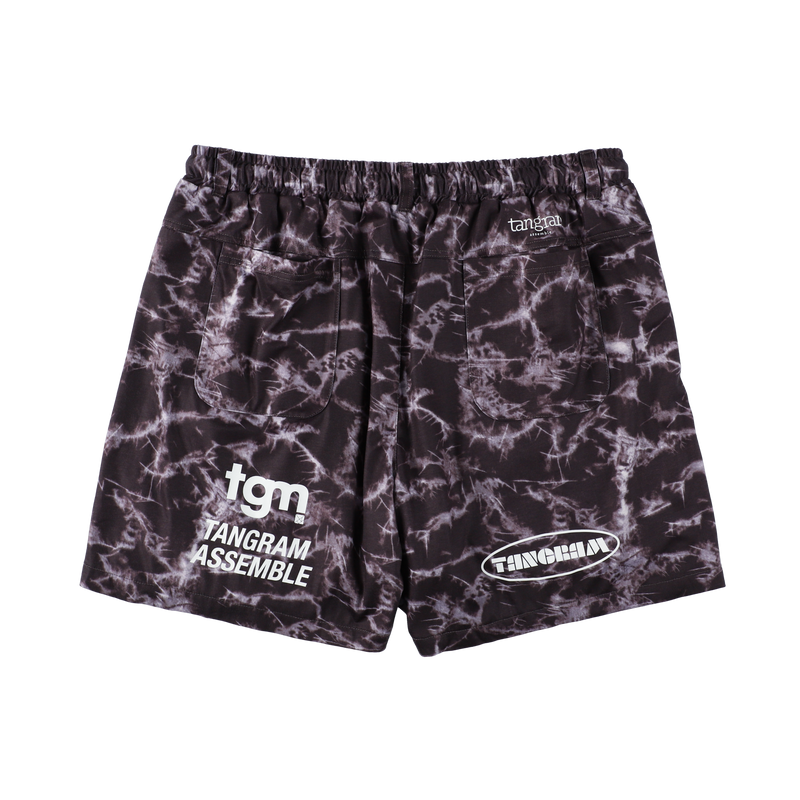 TIE-DYE TURF SHORTS BLACK TGS-MP44