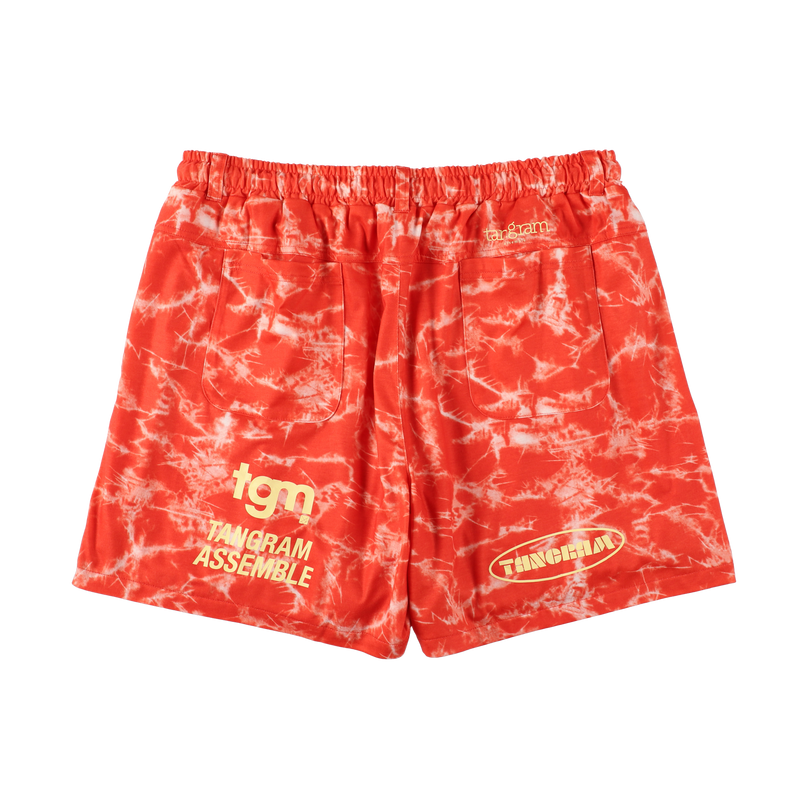 TIE-DYE TURF SHORTS ORANGE TGS-MP44