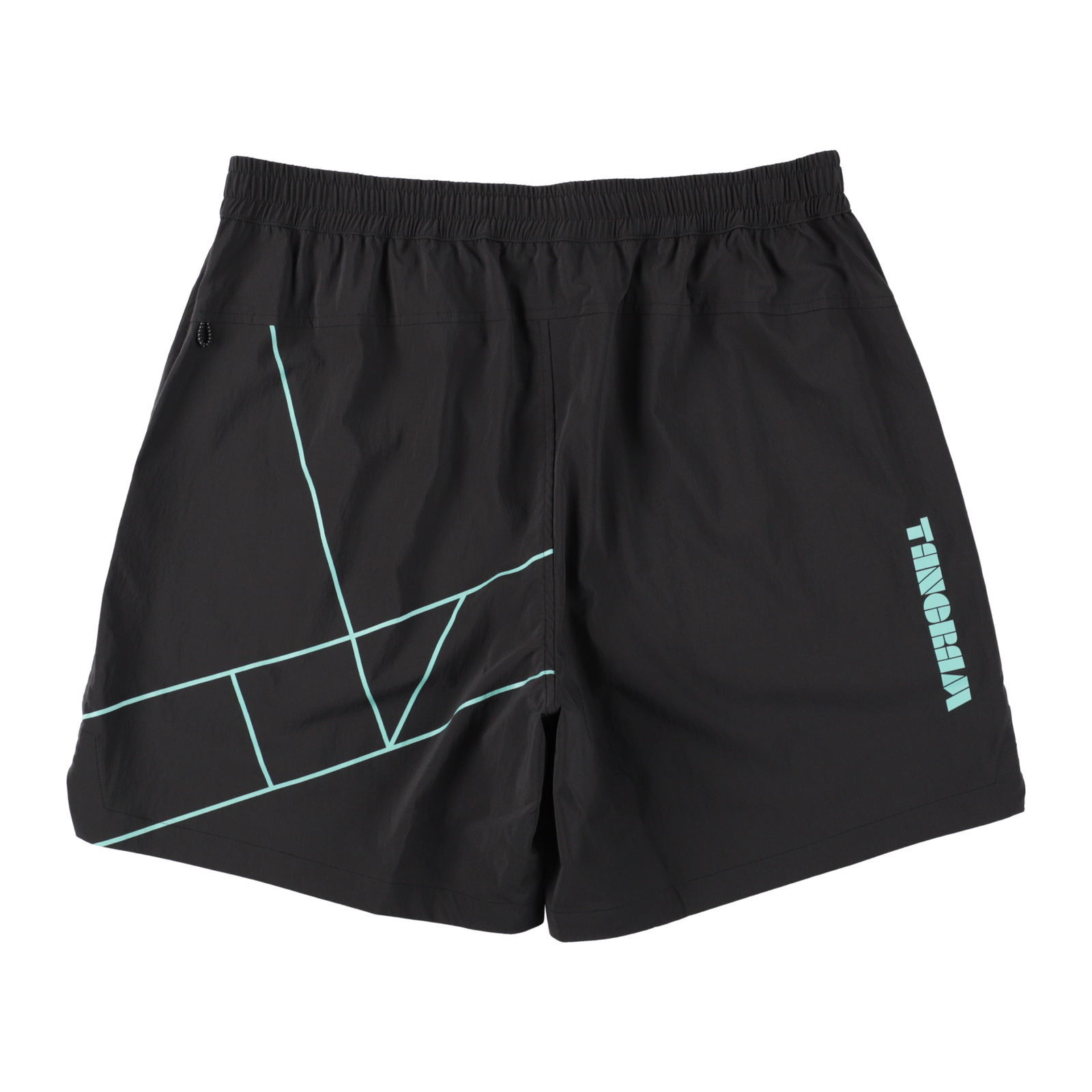 EFFLORESCENCE × TANGRAM NYLON STRETCH SHORTS BLACK TGS-MP95