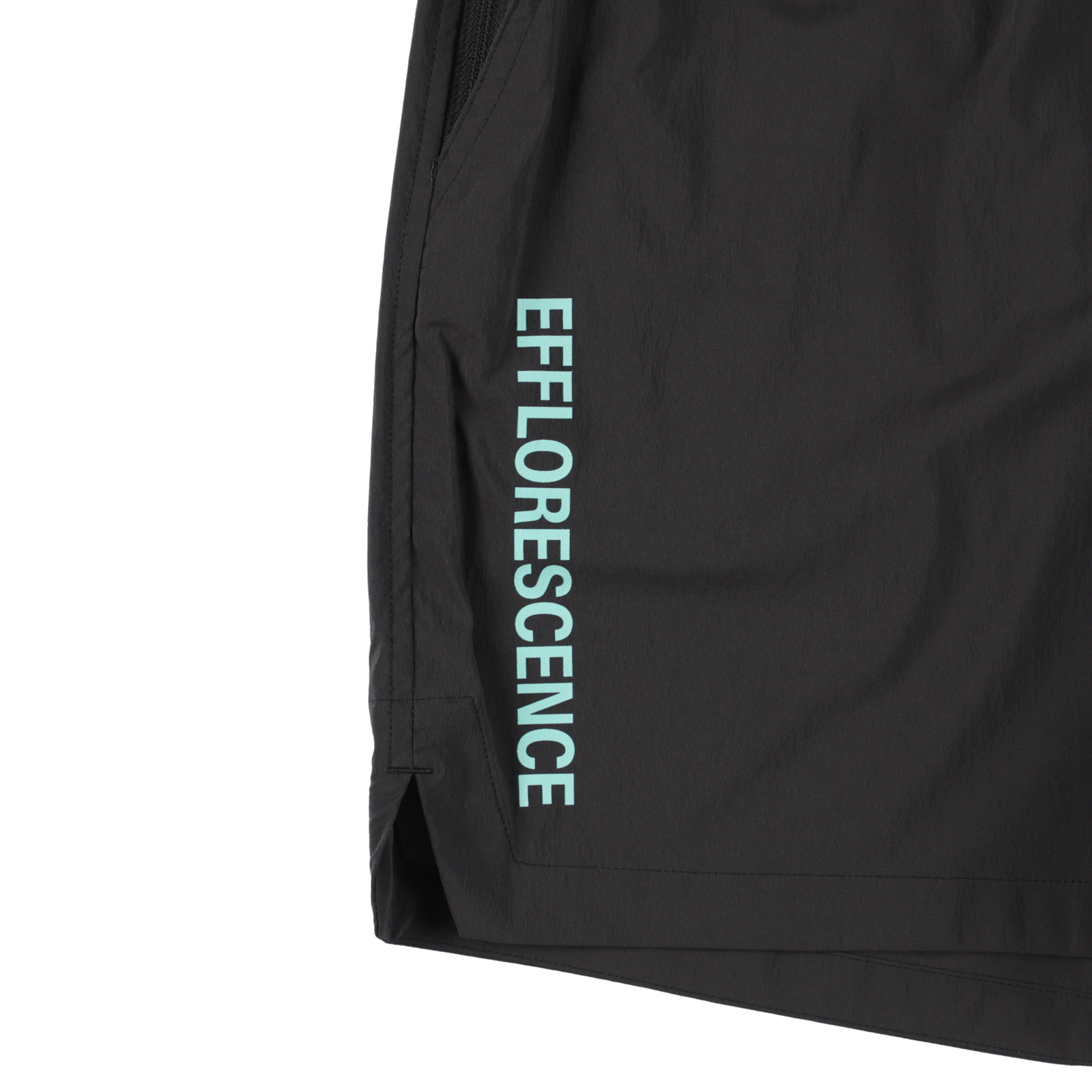 EFFLORESCENCE × TANGRAM NYLON STRETCH SHORTS BLACK TGS-MP95