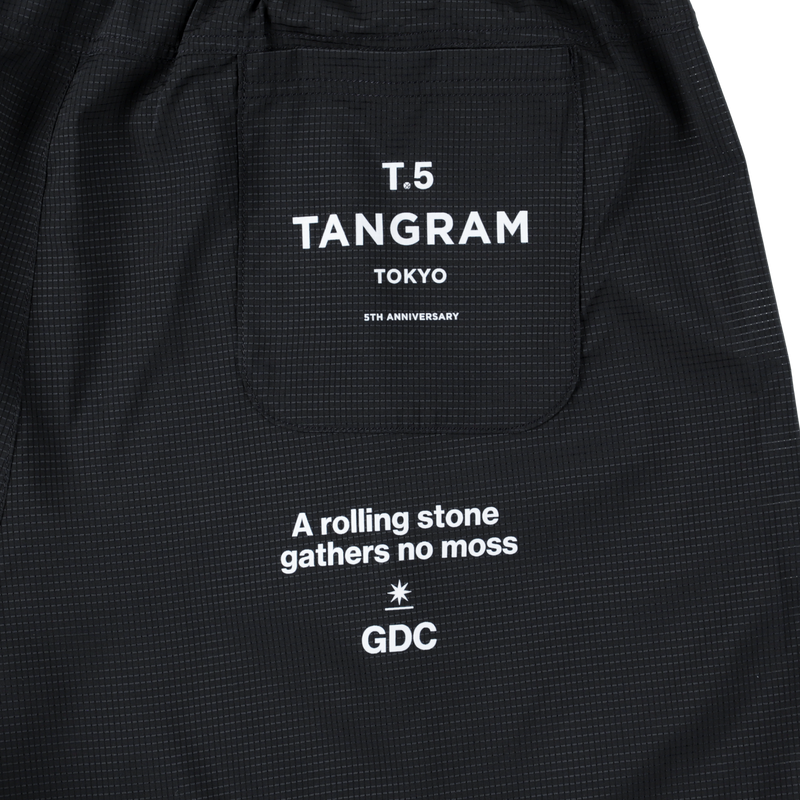 tangram PUZZLE LOGO ACTIVE SHORTS 黒 Sサイズ tangram PUZZLE LOGO