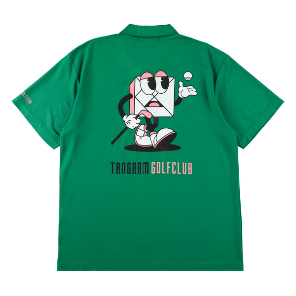 GOLF CLUB PUZZLE CHARACTER POLO SHIRTS GREEN TGS-MPL104 – TANGRAM