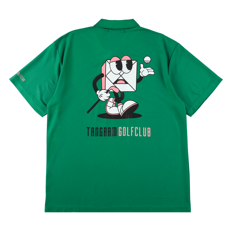 GOLF CLUB PUZZLE CHARACTER POLO SHIRTS GREEN TGS-MPL104