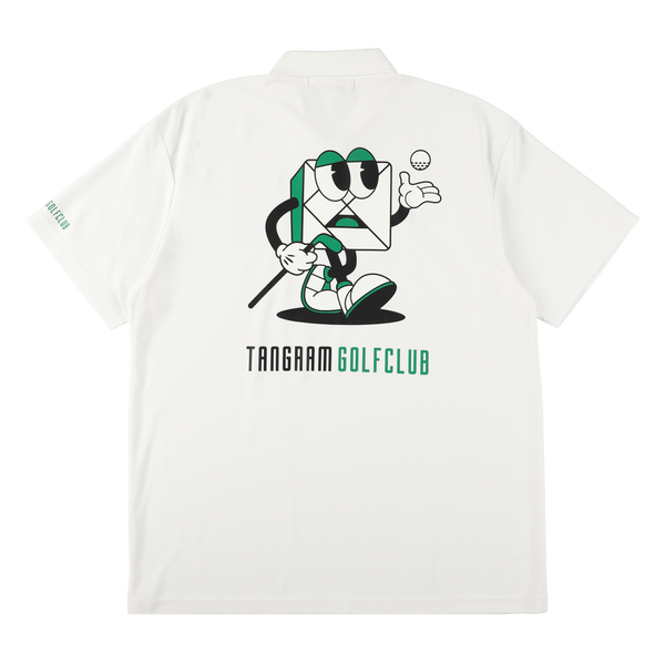 GOLF CLUB PUZZLE CHARACTER POLO SHIRTS WHITE TGS-MPL104