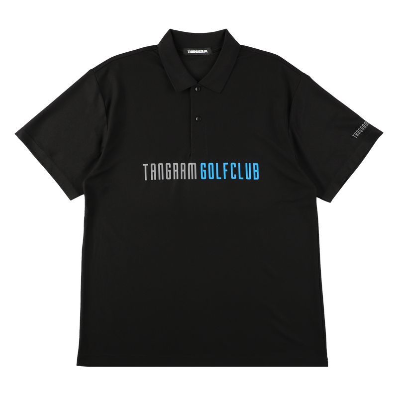 GOLF CLUB HAND ILLUST POLO SHIRTS BLACK TGS-MPL105 – TANGRAM