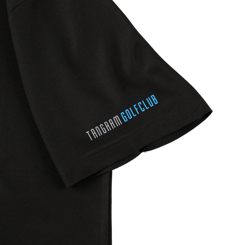 GOLF CLUB HAND ILLUST POLO SHIRTS BLACK TGS-MPL105