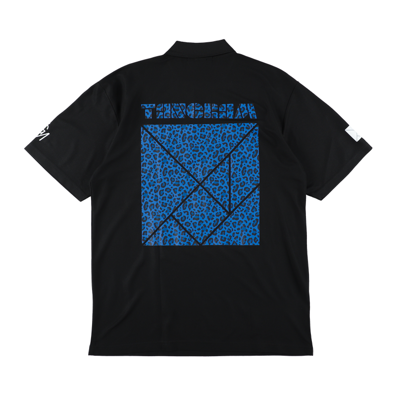LEOPARD PUZZLE POLO SHIRTS BLACK TGS-MPL107