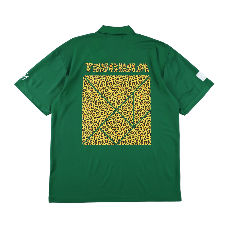 LEOPARD PUZZLE POLO SHIRTS GREEN TGS-MPL107
