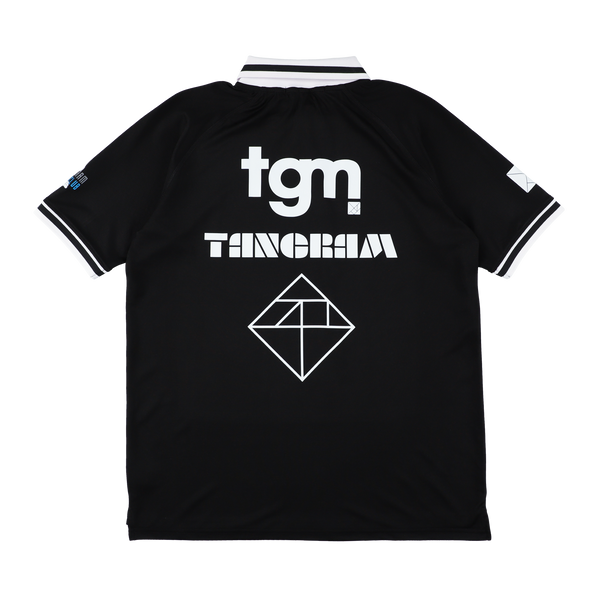 LINE PUZZLE LOGO ACTIVE POLO SHIRTS BLACK TGS-MPL111