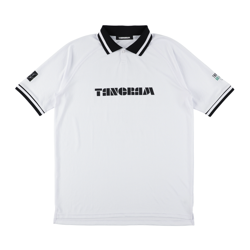 LINE PUZZLE LOGO ACTIVE POLO SHIRTS WHITE TGS-MPL111
