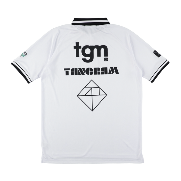 LINE PUZZLE LOGO ACTIVE POLO SHIRTS WHITE TGS-MPL111