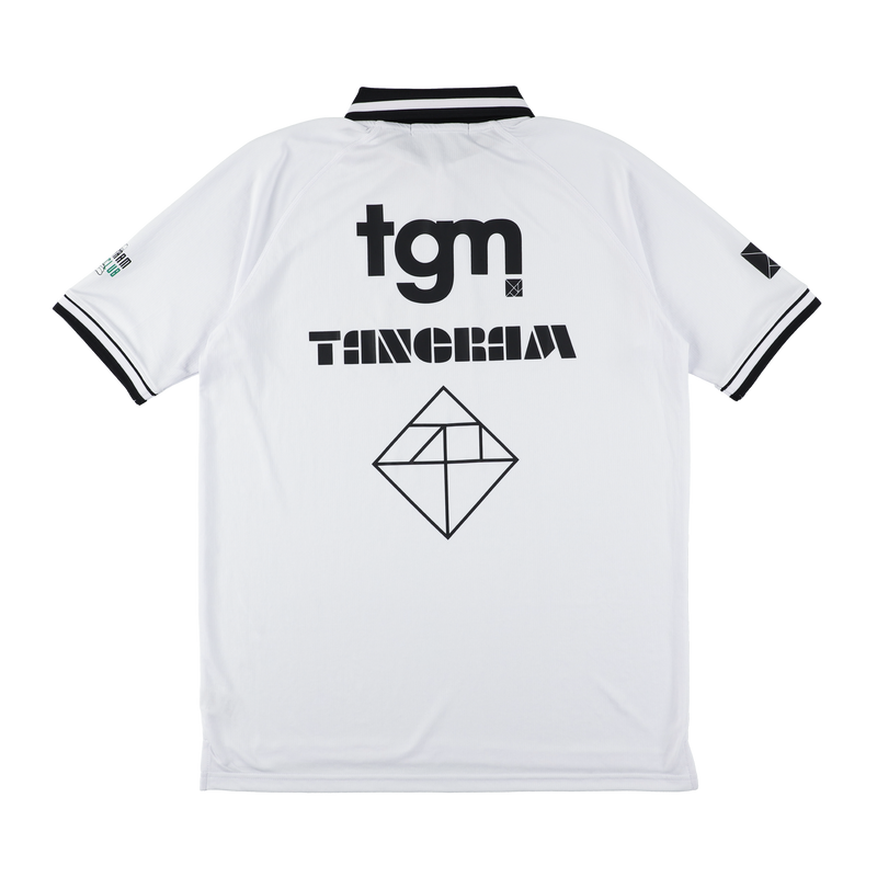 LINE PUZZLE LOGO ACTIVE POLO SHIRTS WHITE TGS-MPL111