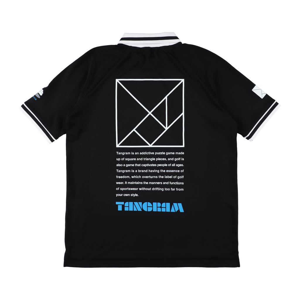 TURF LOGO ACTIVE POLO SHIRTS BLACK TGS-MPL112 – TANGRAM