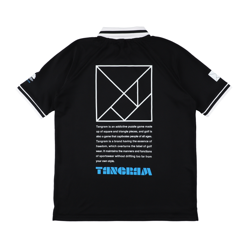 TURF LOGO ACTIVE POLO SHIRTS BLACK TGS-MPL112