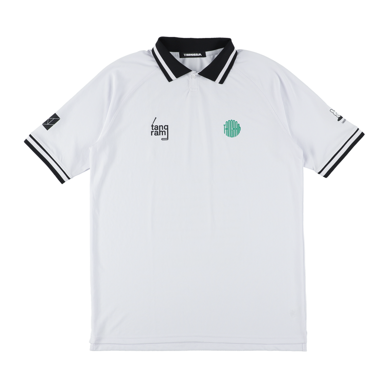 TURF LOGO ACTIVE POLO SHIRTS WHITE TGS-MPL112
