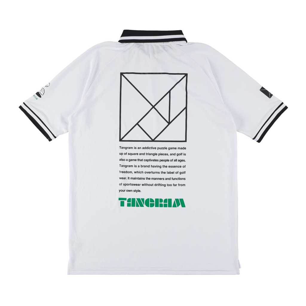 TURF LOGO ACTIVE POLO SHIRTS WHITE TGS-MPL112 – TANGRAM