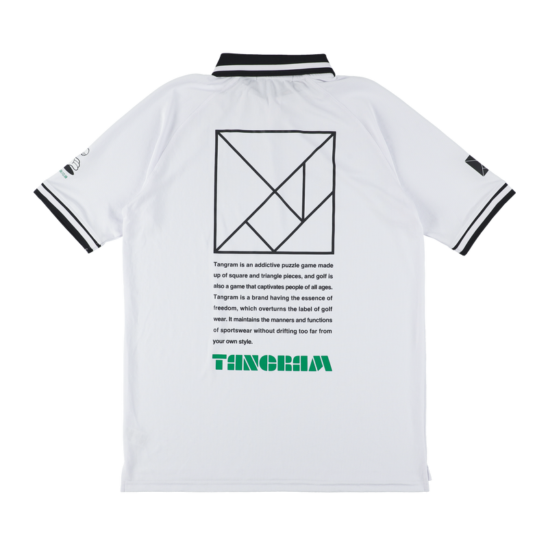 TURF LOGO ACTIVE POLO SHIRTS WHITE TGS-MPL112