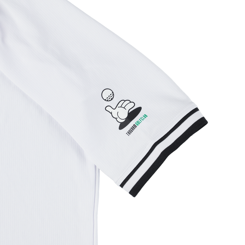 TURF LOGO ACTIVE POLO SHIRTS WHITE TGS-MPL112