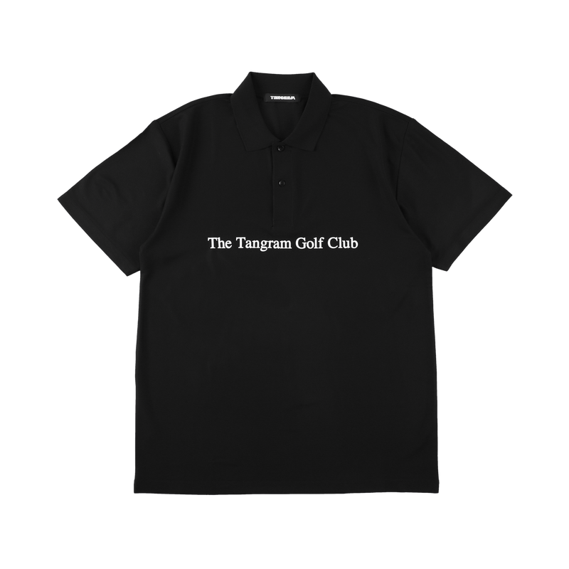 GOLF CLUB BIG LOGO POLO SHIRTS BLACK TGS-MPL113