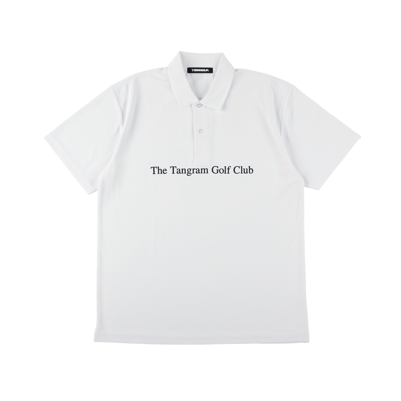 GOLF CLUB BIG LOGO POLO SHIRTS WHITE TGS-MPL113