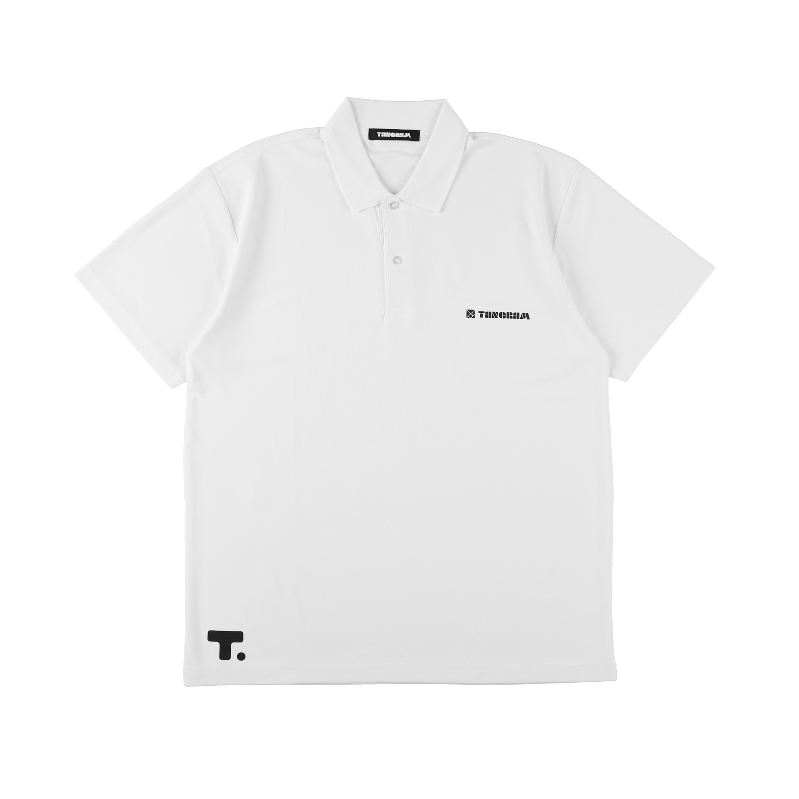 BIG MAIN LOGO POLO SHIRTS WHITE TGS-MPL114 – TANGRAM