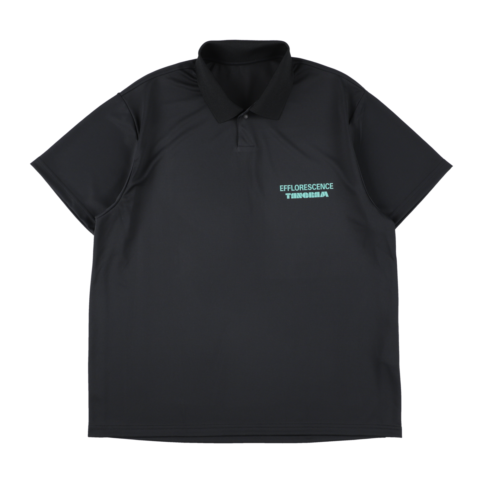 EFFLORESCENCE × TANGRAM ONE SNAP POLO BLACK TGS-MPL118