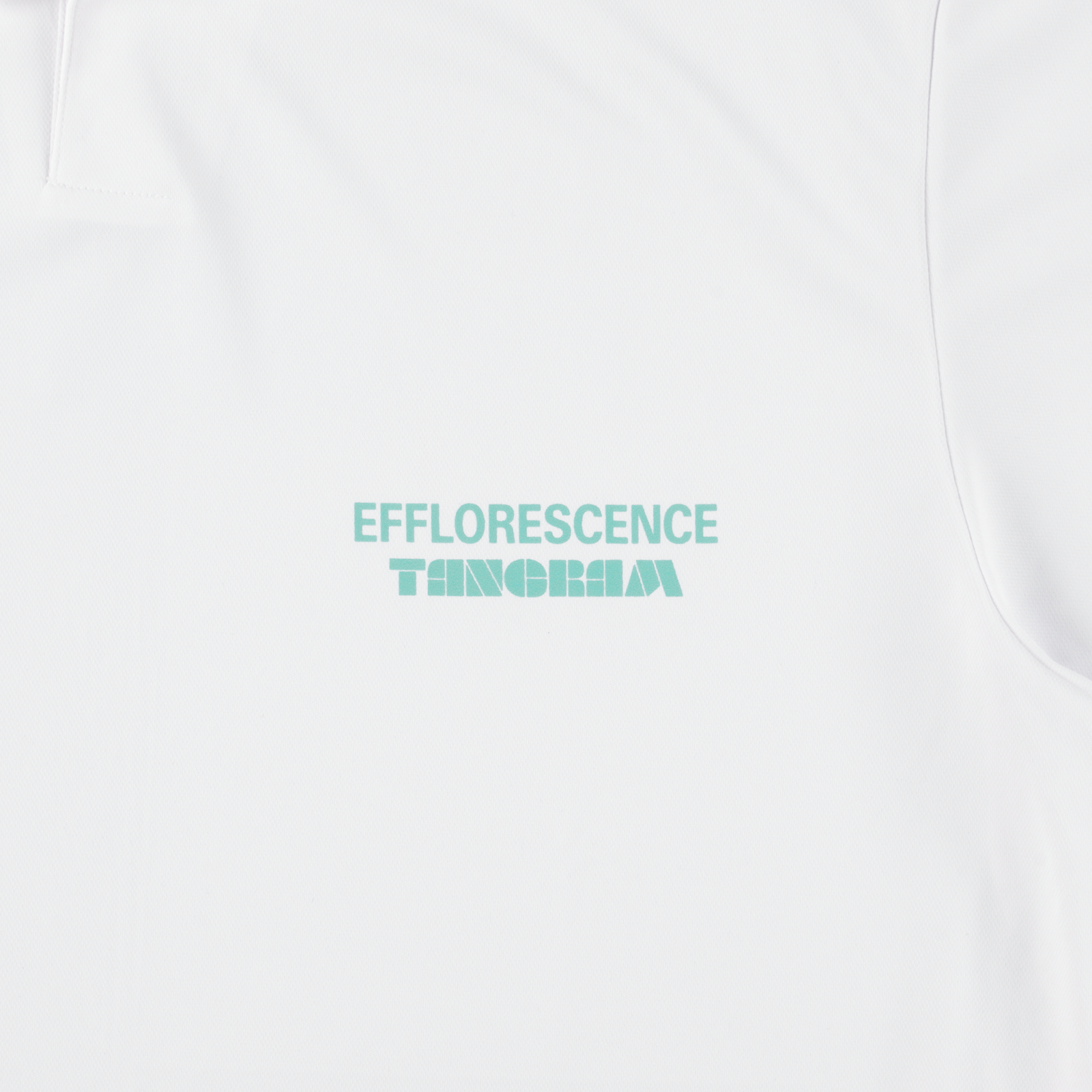EFFLORESCENCE × TANGRAM ONE SNAP POLO WHITE TGS-MPL118