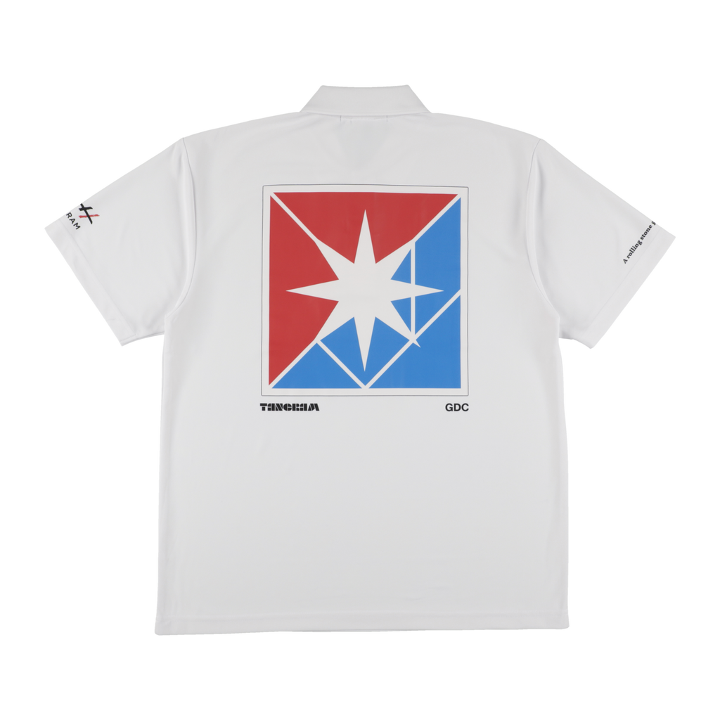 GDC×TANGRAM 5TH ANNIV. TRICO POLO SHIRTS WHITE TGS-MPL122