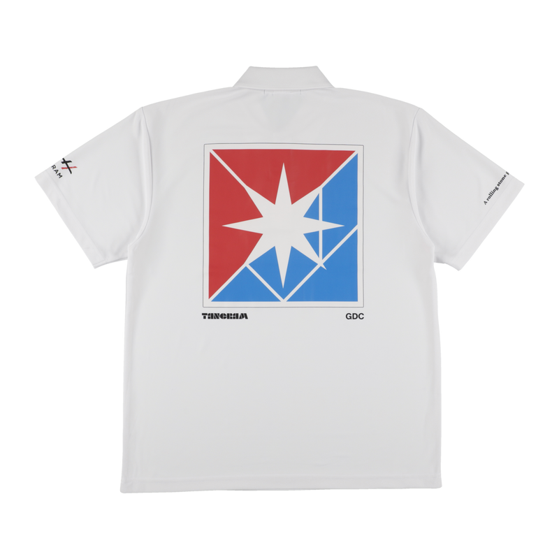 GDC×TANGRAM 5TH ANNIV. TRICO POLO SHIRTS WHITE TGS-MPL122