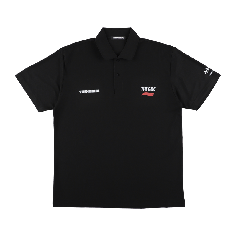 GDC×TANGRAM 5TH ANNIV. WING FLAG POLO SHIRTS BLACK TGS-MPL123