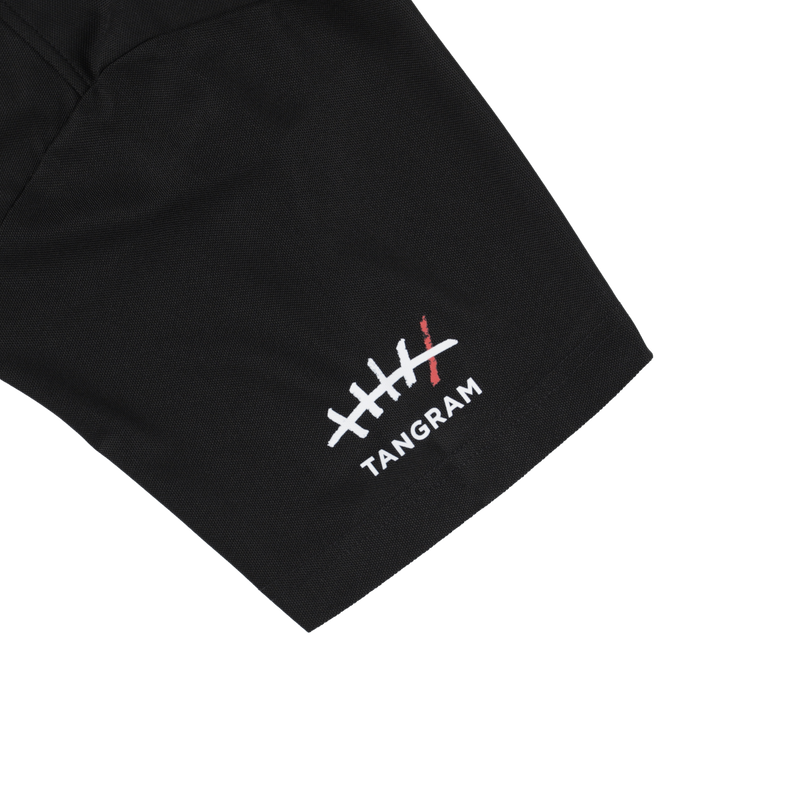 GDC×TANGRAM 5TH ANNIV. WING FLAG POLO SHIRTS BLACK TGS-MPL123