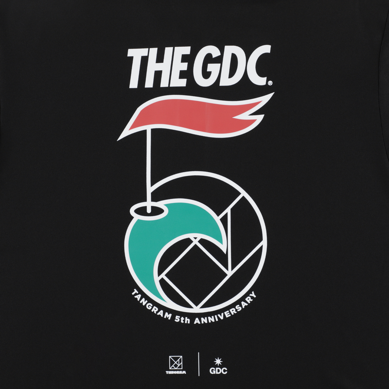 GDC×TANGRAM . 5周年POLO SHIRTS BLACK TGS GDC×TANGRAM 5TH ANNIV. WING FLAG POLO SHIRTS BLACK TGS-MPL123
