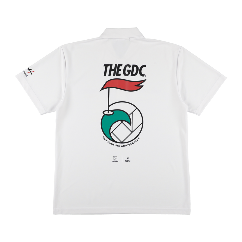 GDC×TANGRAM 5TH ANNIV. WING FLAG POLO SHIRTS WHITE TGS-MPL123