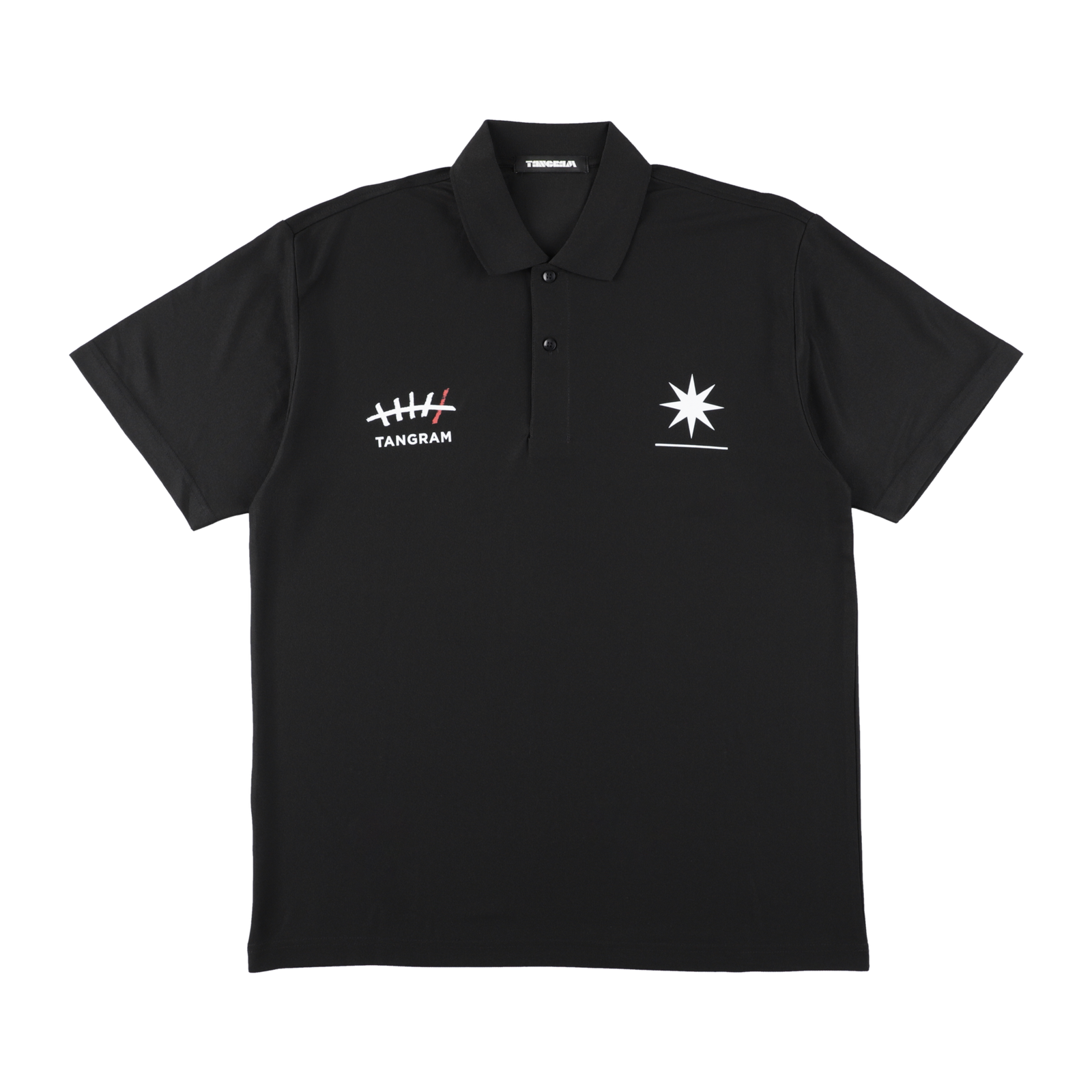 GDC×TANGRAM 5TH ANNIV. TURF STAR POLO SHIRTS BLACK TGS-MPL124