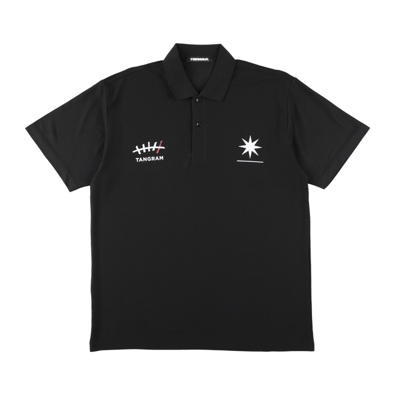 GDC×TANGRAM 5TH ANNIV. TURF STAR POLO SHIRTS BLACK TGS-MPL124