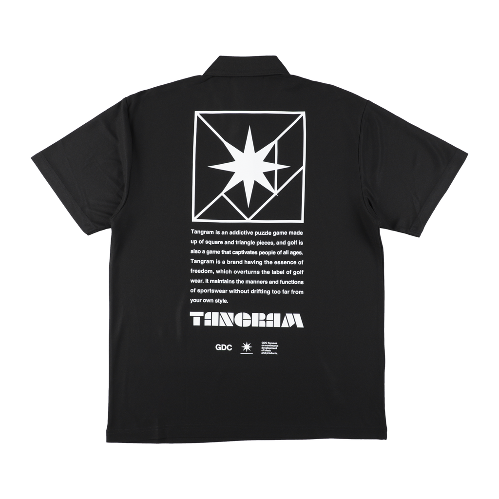 GDC×TANGRAM 5TH ANNIV. TURF STAR POLO SHIRTS BLACK TGS-MPL124