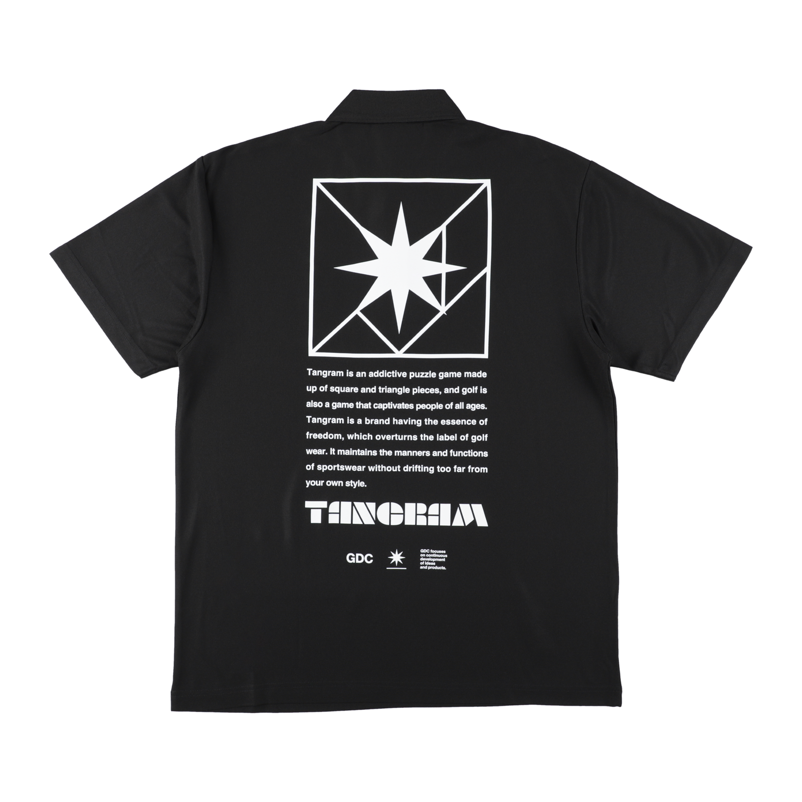 GDC×TANGRAM 5TH ANNIV. TURF STAR POLO SHIRTS BLACK TGS-MPL124