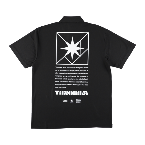 GDC×TANGRAM 5TH ANNIV. TURF STAR POLO SHIRTS BLACK TGS-MPL124