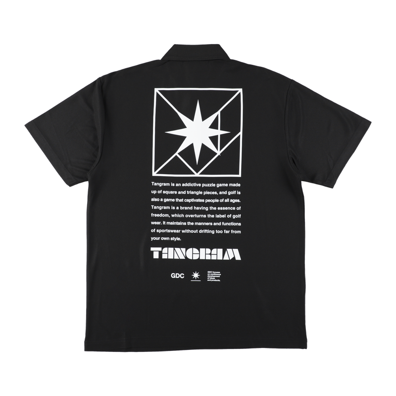 GDC×TANGRAM 5TH ANNIV. TURF STAR POLO SHIRTS BLACK TGS-MPL124