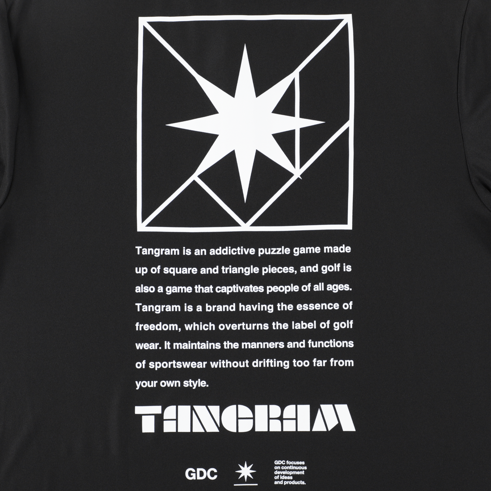 GDC×TANGRAM 5TH ANNIV. TURF STAR POLO SHIRTS BLACK TGS-MPL124