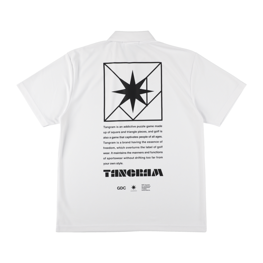 GDC×TANGRAM 5TH ANNIV. TURF STAR POLO SHIRTS WHITE TGS-MPL124