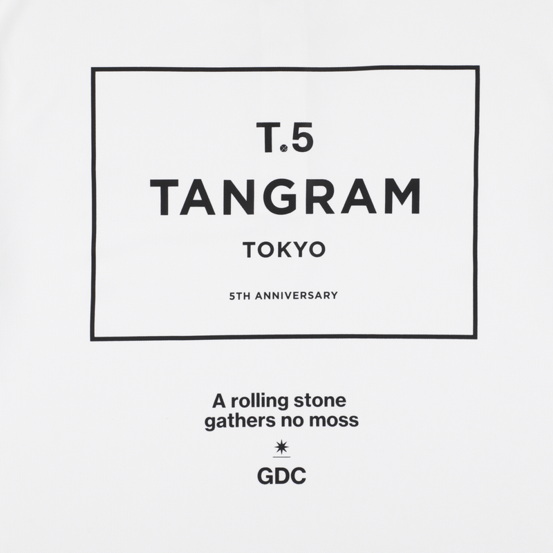 GDC×TANGRAM 5TH ANNIV. T.5 TOKYO POLO SHIRTS WHITE TGS-MPL125