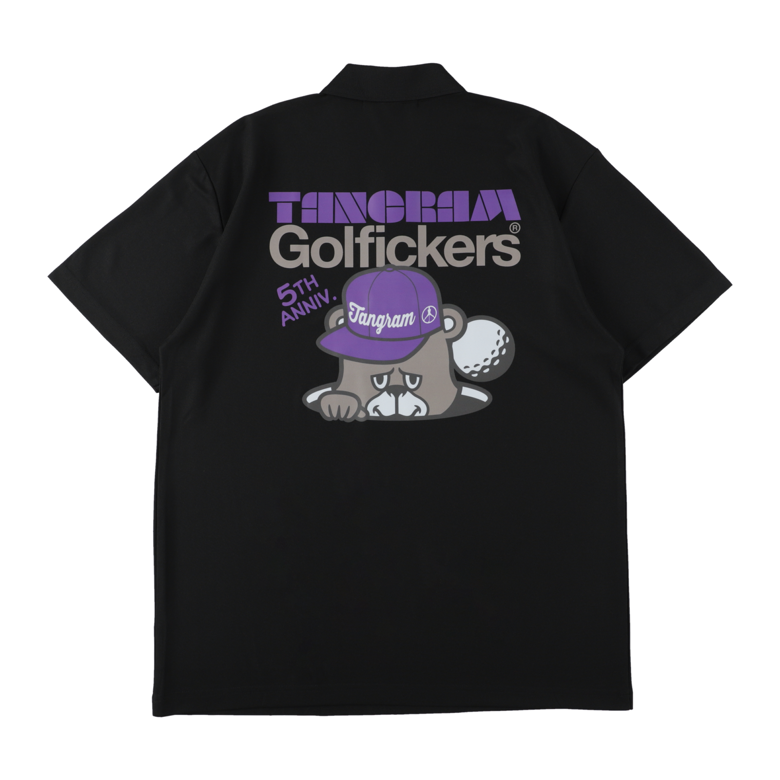 Golfickers × TANGRAM 5TH ANNIV. POLO SHIRTS BLACK TGS-MPL127【受注 Golfickers × TANGRAM 5TH ANNIV. POLO SHIRTS BLACK TGS-MPL127【受注