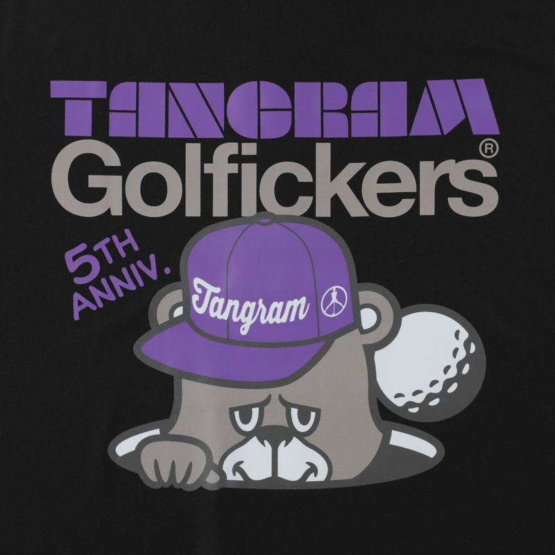 Golfickers × TANGRAM 5TH ANNIV. POLO SHIRTS BLACK TGS-MPL127【受注