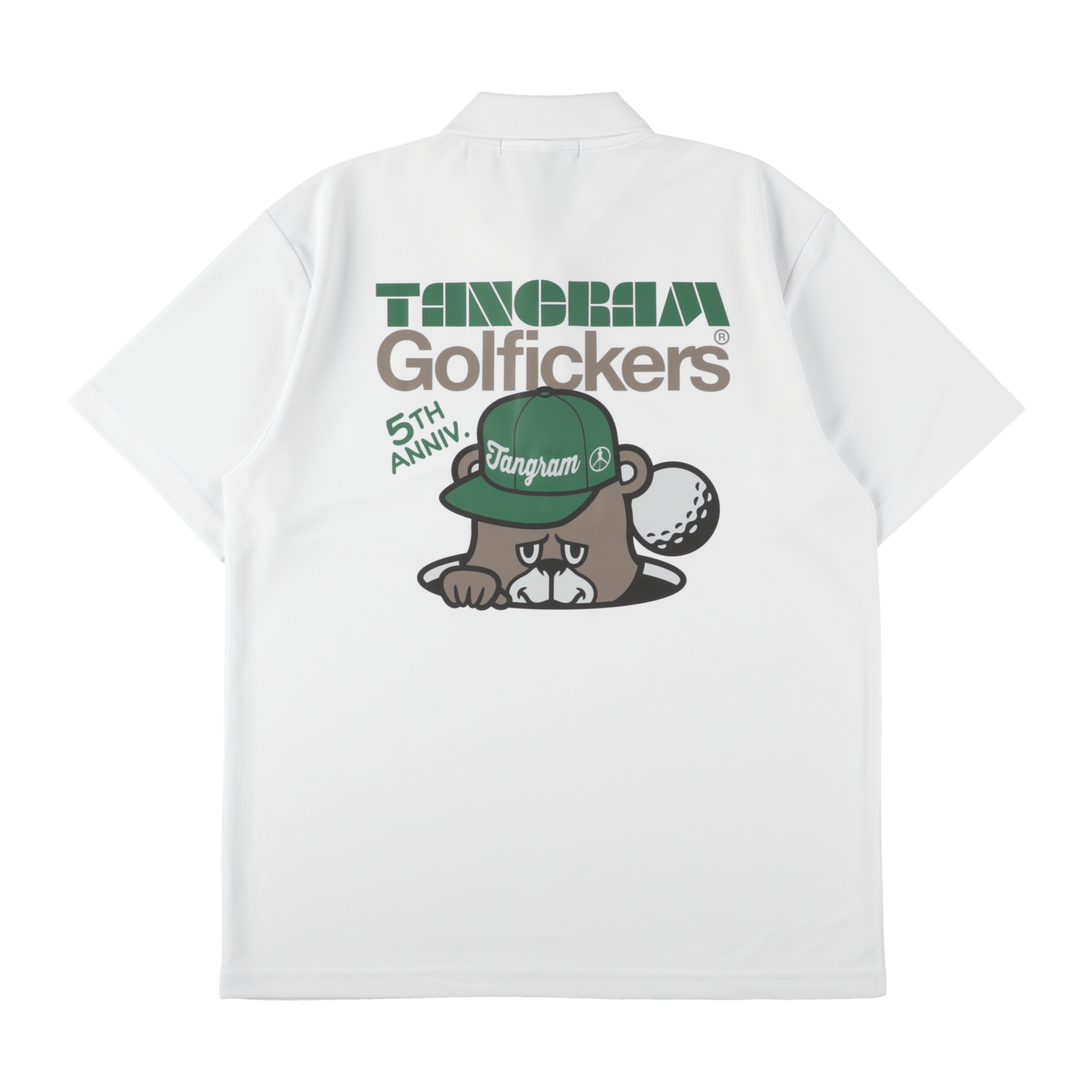 Golfickers × TANGRAM 5TH ANNIV. POLO SHIRTS WHITE TGS-MPL127【受注